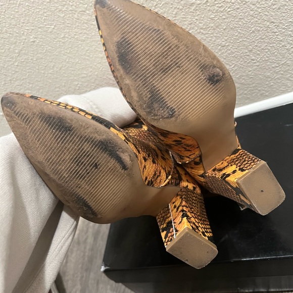 Steve Madden Orange Snake Print Boot - Picture 3 of 3